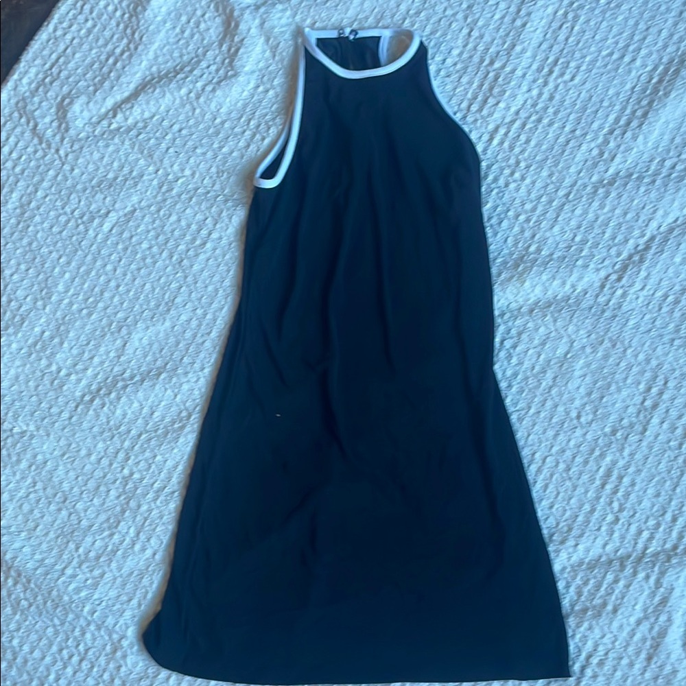 90s Vintage City Triangles little black halter dress
